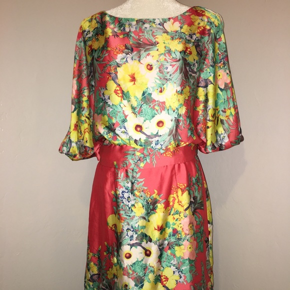 Bisou Bisou Dresses & Skirts - Bisou Bisou Floral Dress Size 8 EUC
